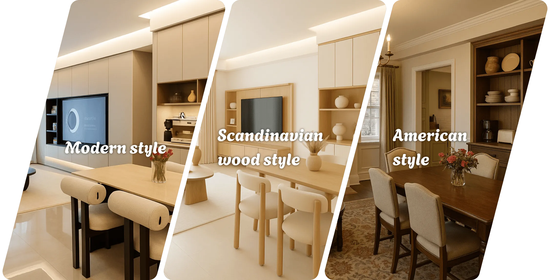 Style and materials selection preview