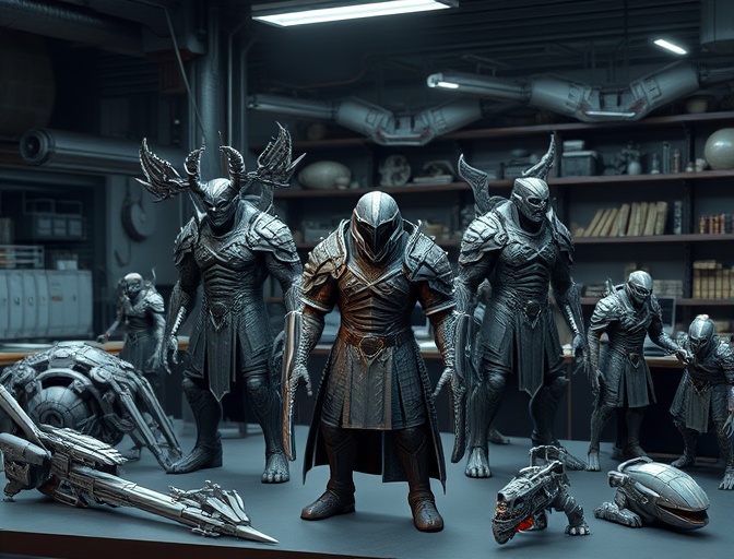 3d.hunyuan AI generating gaming assets and characters for video game development